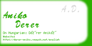 aniko derer business card